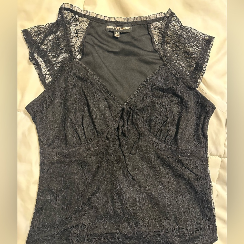 Black lace top